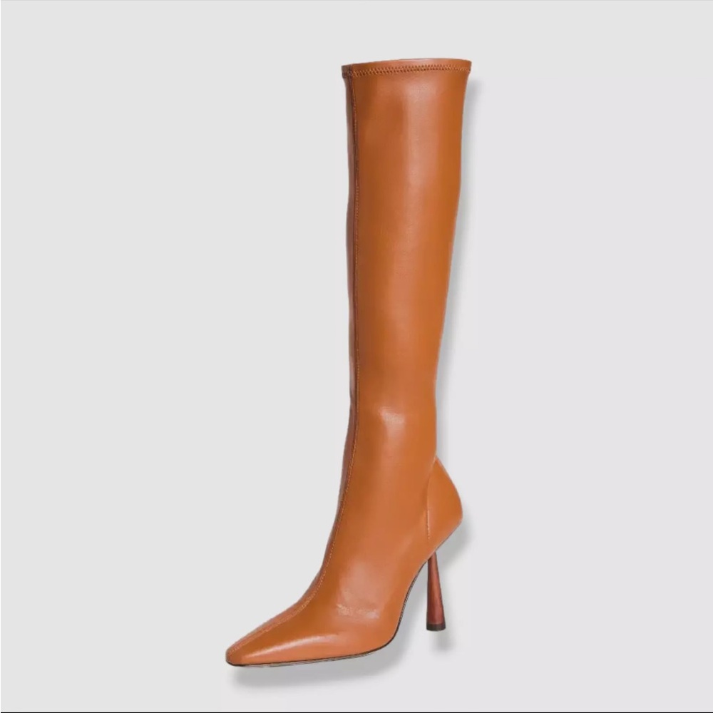 GIABORGHINI x RHW Women's Brown Rosie Knee-High Boot Shoes